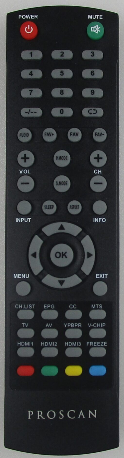 Proscan PLED4049-UHD TV Remote Control