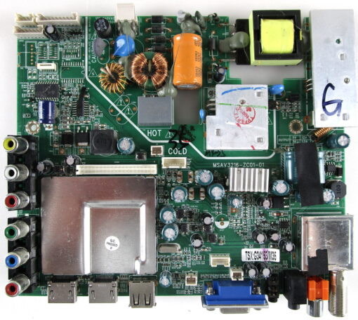 RCA MSAV3216-ZC01-01 Main Board / Power Supply for RLED1945A-B