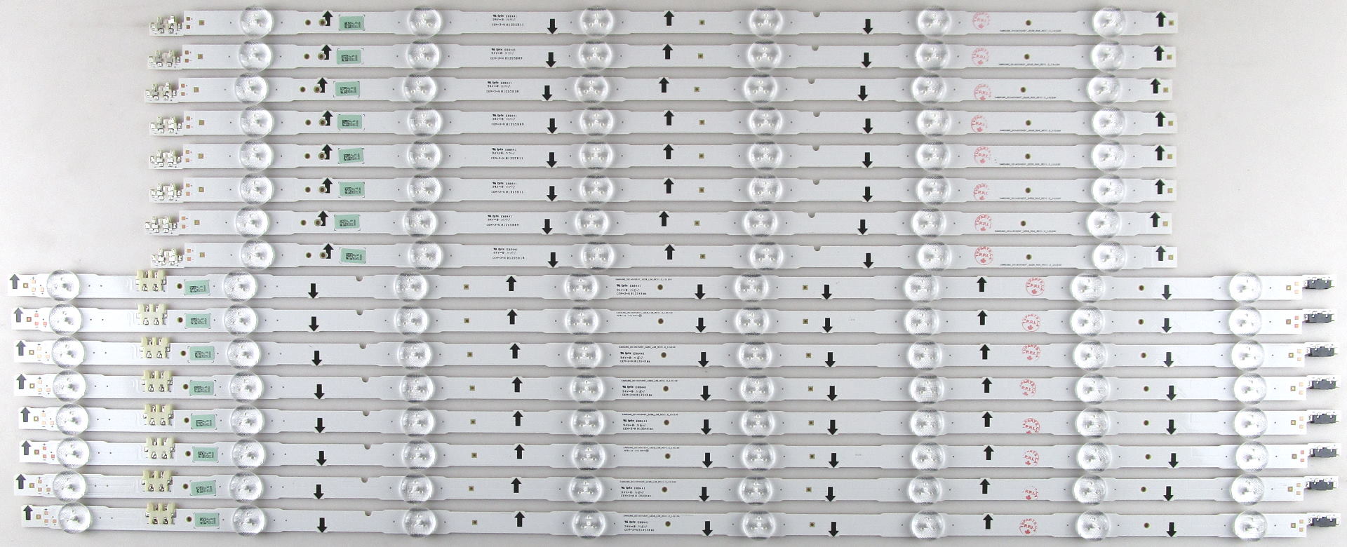 Samsung BN96-30435A / BN96-30436A Backlight LED Strips Set - 16 Strips ...