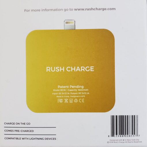 Rush Charge RC36 Max Apple Lightning Charger (Gold)