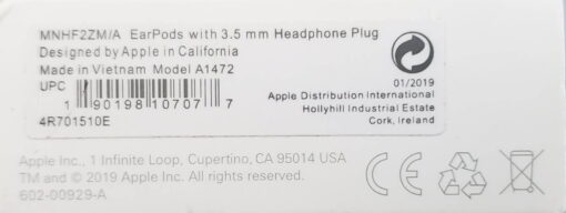 Apple MNHF2ZM/A Original EarPods with 3.5mm Headphone Plug - Brand New