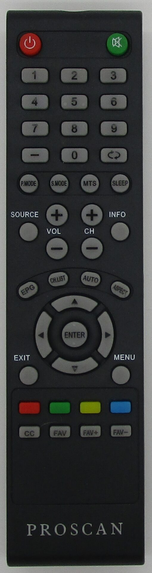 PLDED4016A-D PROSCAN TV Remote Control - NEW