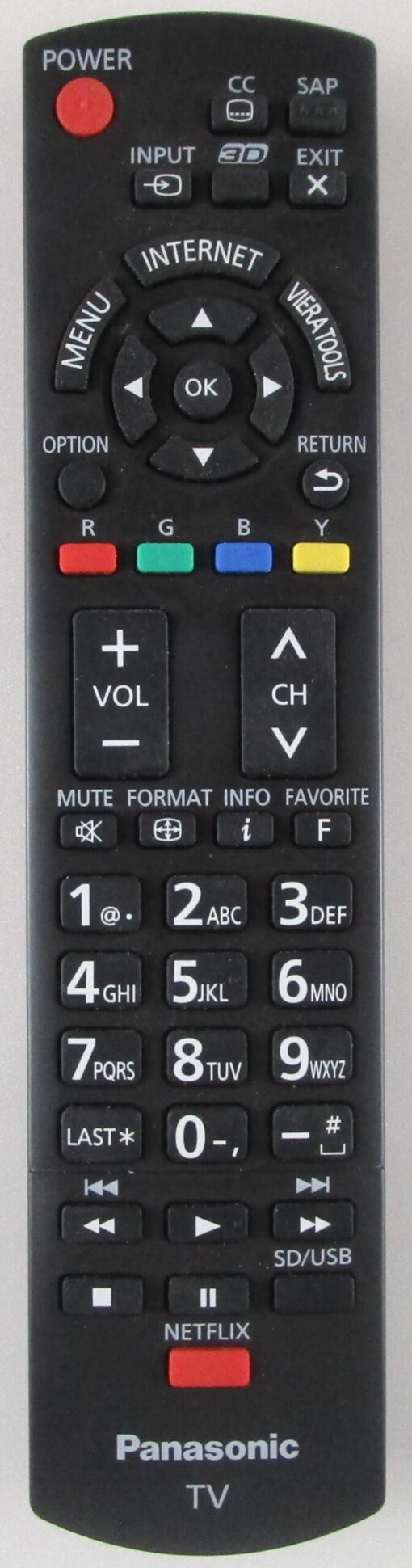 Panasonic N2QAYB000778 OEM TV 3D INTERNET REMOTE CONTROL - NEW