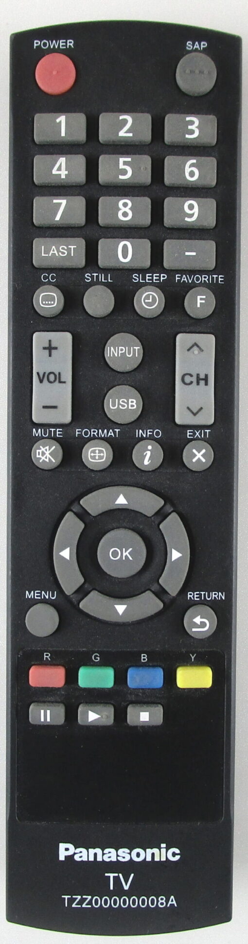 Panasonic TZZ00000008A OEM LCD TV Remote Control