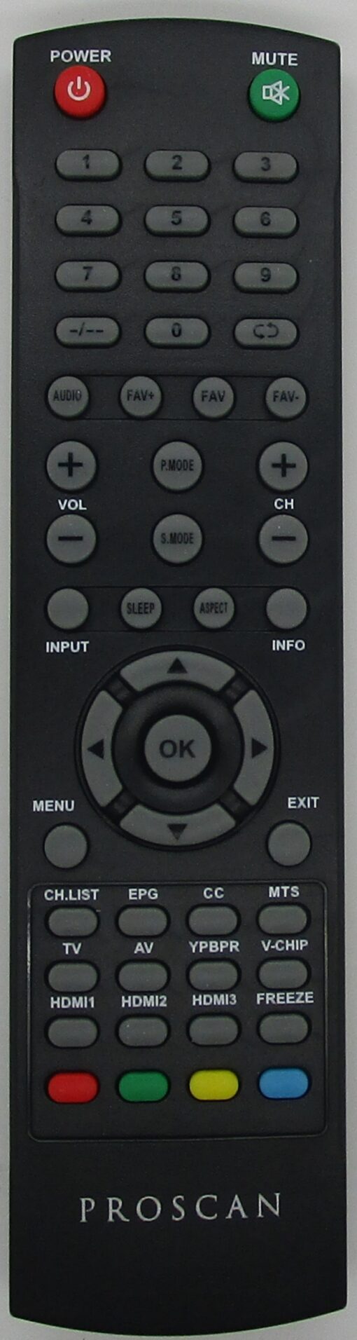 Proscan PLDED5035A-E-UHD TV Remote Control - NEW