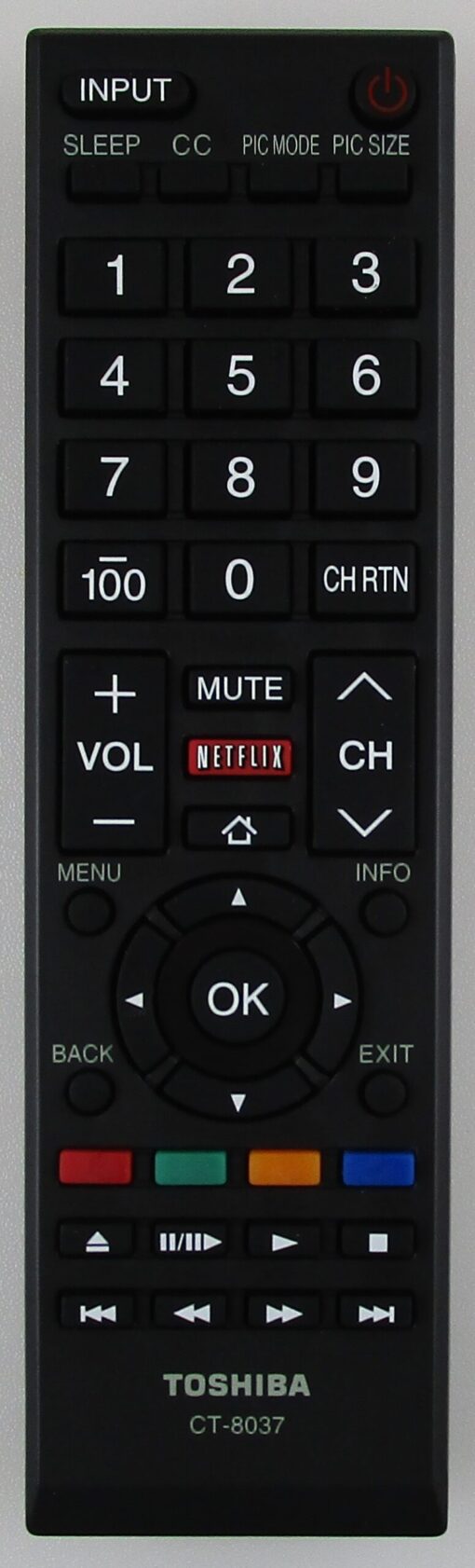 Toshiba CT-8037 / PK11V02040I / 75037885 TV Remote Control