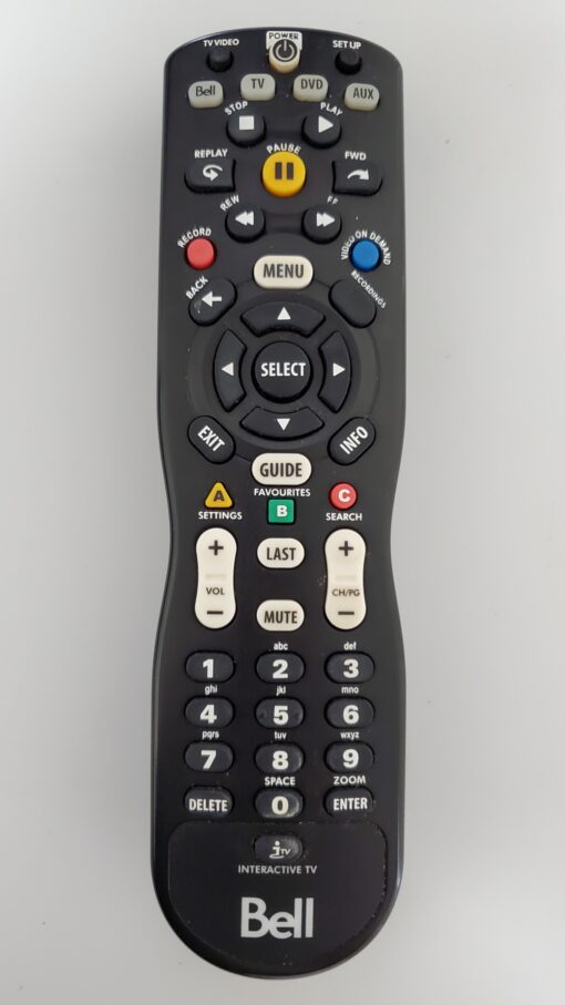 Bell Interactive iTV Fibe TV Box Original Remote Control URC-62440BAO-003-R-K