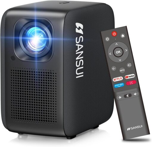 Sansui 1080P Smart Portable Projector with WiFi and Bluetooth - Open Box, , | TV Parts Canada